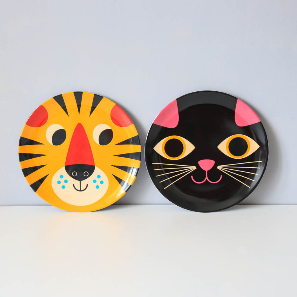 assiettes chat et tigre ingela arrhenius