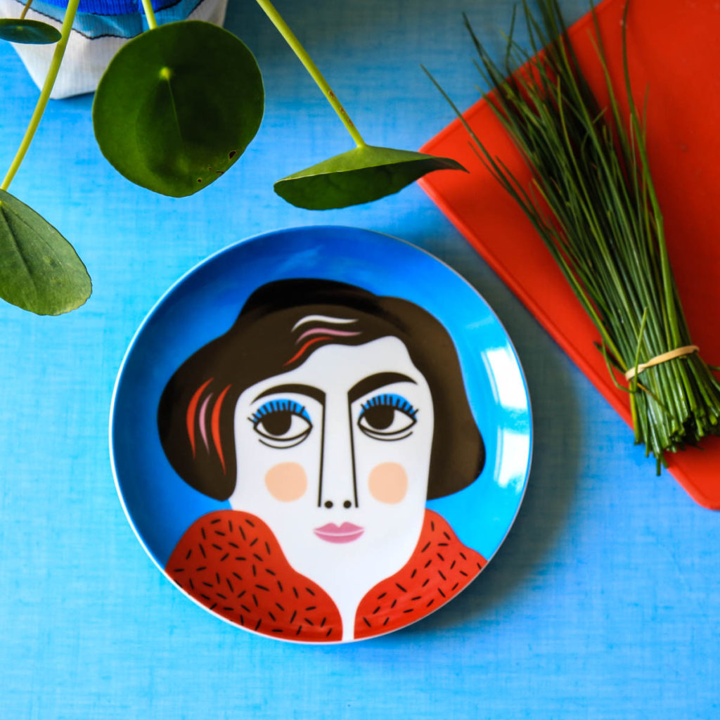 assiette portrait Ingela P Arrhenius kitsch kitchen