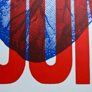 Sérigraphie Boom Boom Rouge 50x70 cm 2