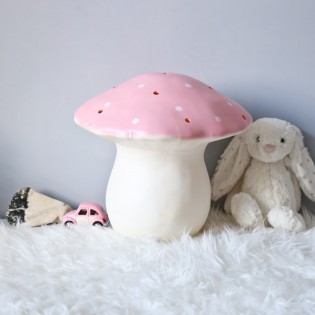 Lampe Veilleuse champignon rose pastel