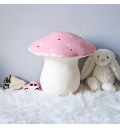 Lampe Veilleuse champignon rose pastel