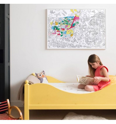 Poster Dino à colorier Omy