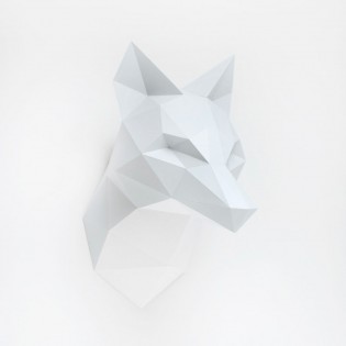 Kit de pliage papier Renard gris - Trophée assembli