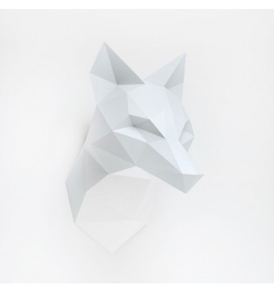Kit de pliage papier Renard gris - Trophée assembli