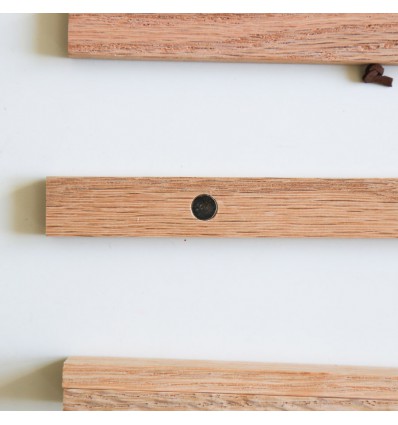 Porte affiche aimanté bois naturel 50 cm