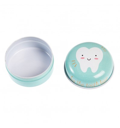 Boîte à dents de lait en métal mint - Rex London