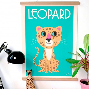 Affiche Léopard d'Ingela P Arrhenius - Omm Design