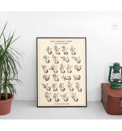 Affiche Langage des Signes - Cavallini