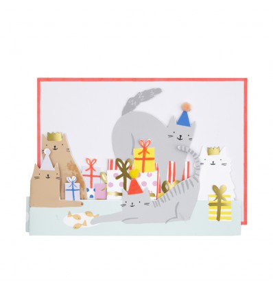 Carte Anniversaire Fête des Chats - Meri Meri