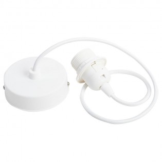 Suspension simple Câble tissé blanc - La Case de Cousin Paul