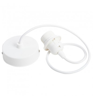 Suspension simple Câble tissé blanc - La Case de Cousin Paul