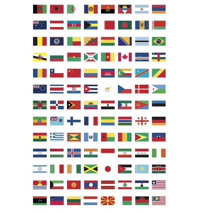 Poster & stickers Drapeaux du Monde - Poppik