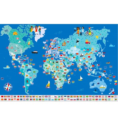 Poster & stickers Drapeaux du Monde - Poppik