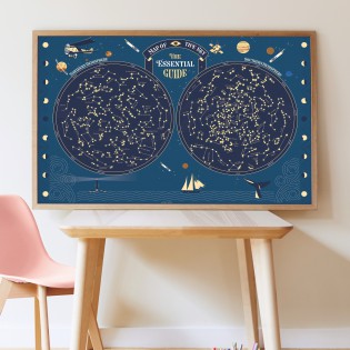 Poster & stickers phospho Carte du Ciel - Poppik