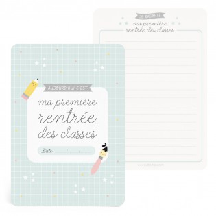 Grande carte 1ère rentrée turquoise 2