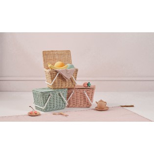 Panier pique-nique Mint en rotin - Olli Ella 2