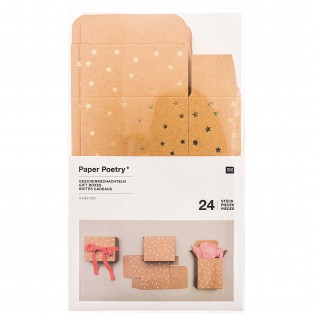 Boîtes kraft/or calendrier de l'avent