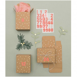 Boîtes kraft/or calendrier de l'avent 2