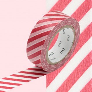 Masking Tape rayure rouge vermillon