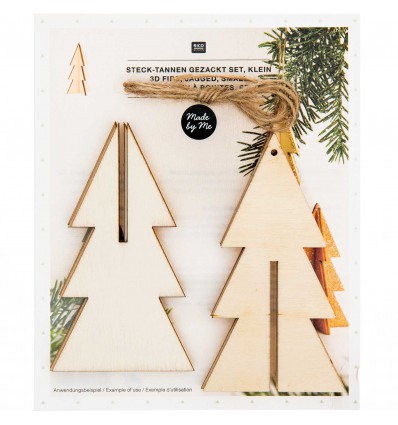 Décoration en bois Sapins - Rico Design