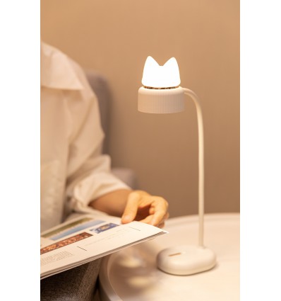 Lampe Duo sans fil chat Blanche