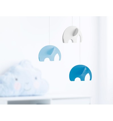 Mobile 3 éléphants bleus - Flensted
