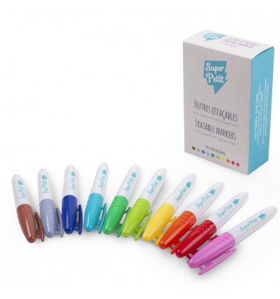 10 Feutres effaçables à sec - Super Petit