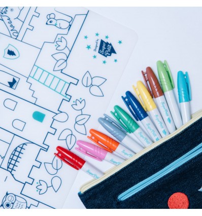 10 Feutres effaçables à sec - Super Petit