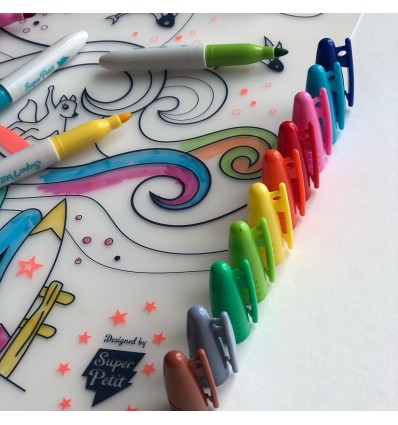 10 Feutres effaçables à sec - Super Petit