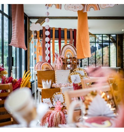 Guirlande cercles 3D pois dorés - Artyfete