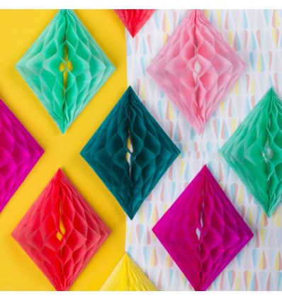 Losange alvéolé émeraude - Artyfete