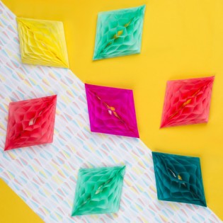 Losange alvéolé jaune - Artyfete 2