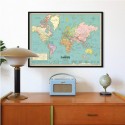 Carte du monde 2020 style vintage - Pappus Editions