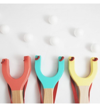 Lance-pierre turquoise en bois - Me & Mine