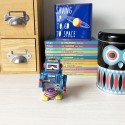 Robot tambour bleu vintage