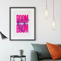Sérigraphie Boom Boom Rose Fluo 50x70 cm