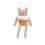 Doudou Chat maillot moutarde - Main Sauvage