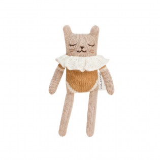 Doudou Chat maillot moutarde - Main Sauvage