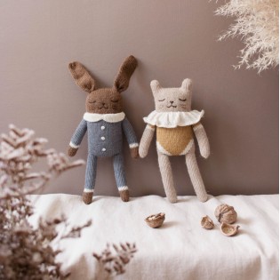 Doudou Chat maillot moutarde - Main Sauvage 2