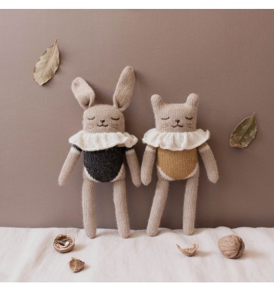 Doudou Chat maillot moutarde - Main Sauvage