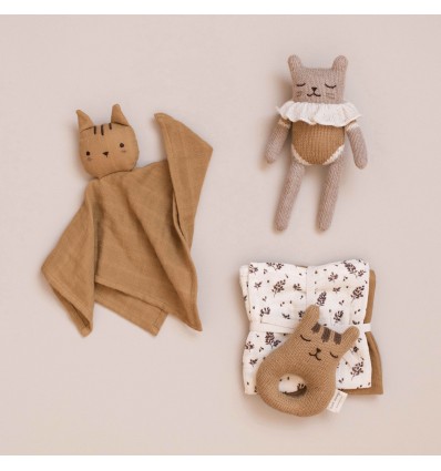 Doudou Chat maillot moutarde - Main Sauvage