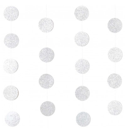 Guirlande ronds pailletés argentés - Rico Design