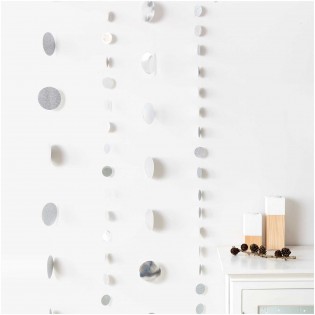 Guirlande ronds pailletés argentés - Rico Design