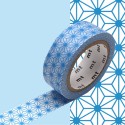 Masking Tape Asanoha bleu clair