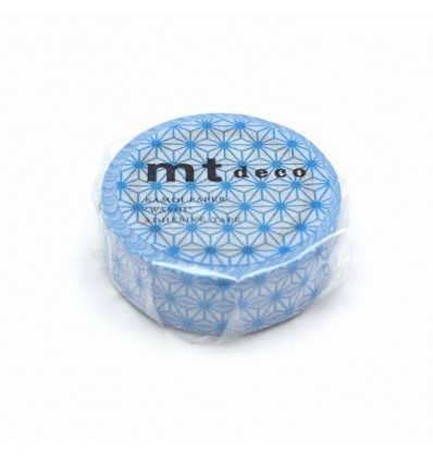 Masking Tape Asanoha bleu clair