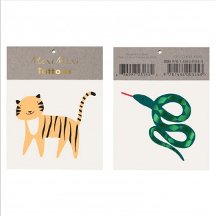 Tatouages éphémères Tigre et Serpent - Meri Meri