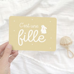 Carte "C'est une fille" - Zü (zu)