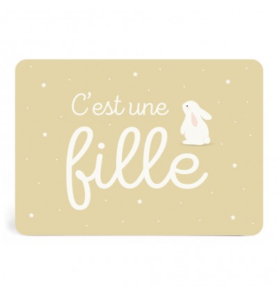 Carte "C'est une fille" - Zü (zu)