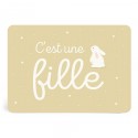 Carte "C'est une fille" - Zü (zu)