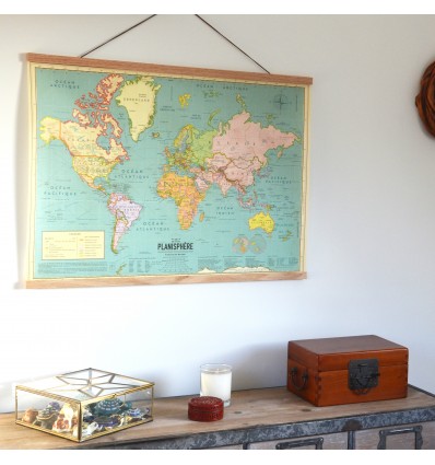 Porte affiche aimanté bois naturel 50 cm